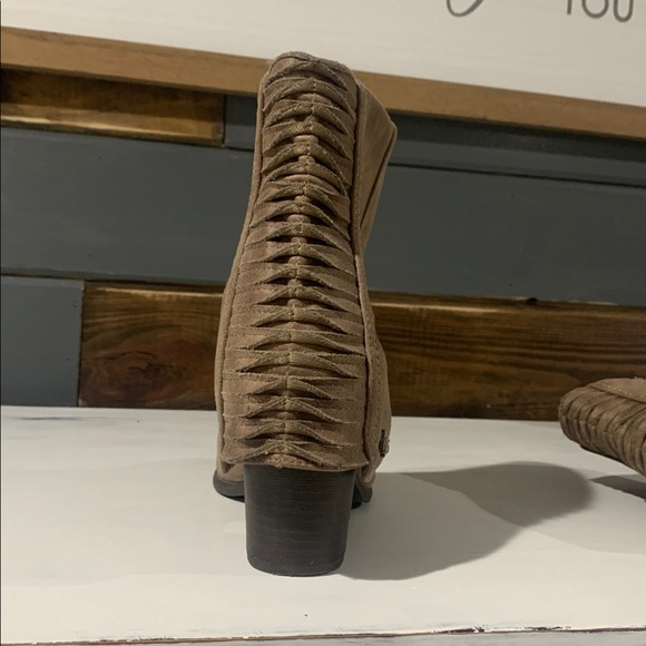 Liberty Brown Suede Heeled Boots - Picture 6 of 10